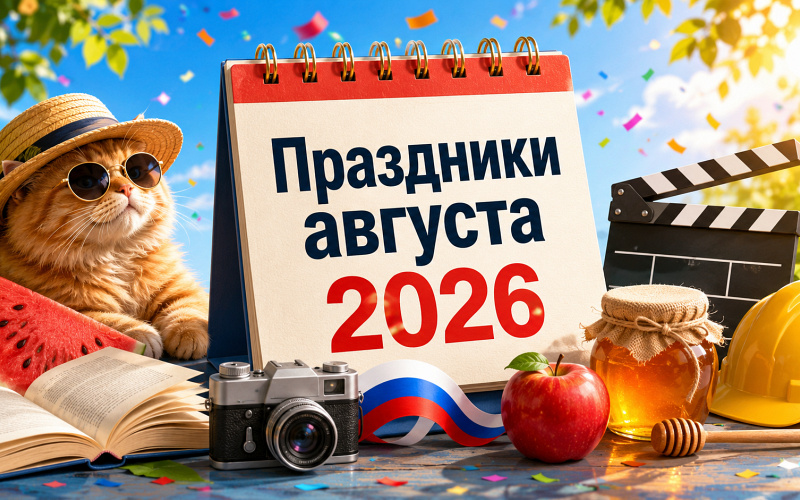 Праздники в августе 2026 года: как отдыхаем и что отмечаем
