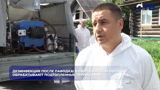 Дезинфекция после паводка: в Свердловской области обрабатывают подтопленные территории