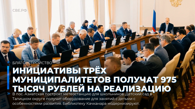 Инициативы трёх муниципалитетов получат 975 тысяч рублей на реализацию