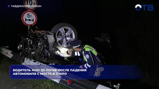 Водитель Audi Q5 погиб после падения автомобиля с моста в озеро