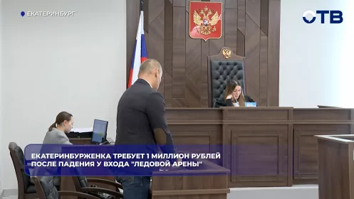 Екатеринбурженка требует 1 миллион рублей после падения у входа "Ледовой арены"