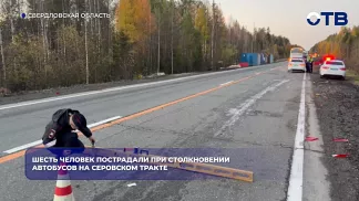 Шесть человек пострадали при столкновении автобусов на Серовском тракте