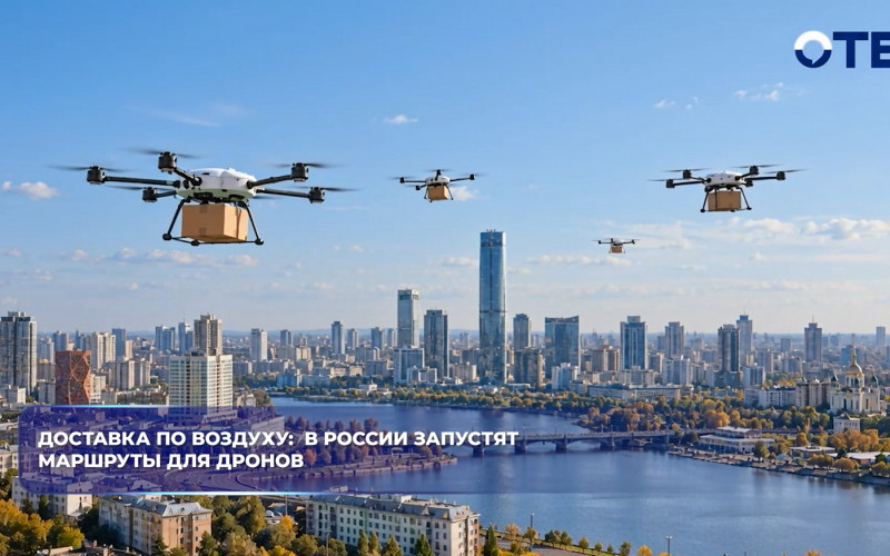 Доставка по воздуху:  в России запустят маршруты для дронов