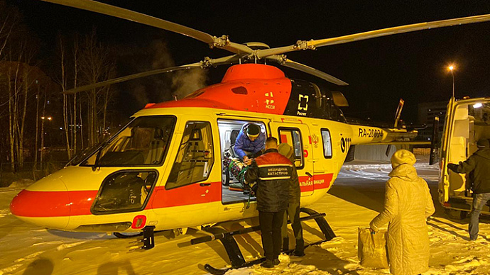 Вертолёты свердловской санавиации совершили пять вылетов за выходные